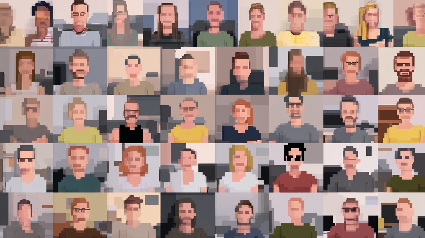 Pixel-art tennis player mid-swing, evoking energetic retail onboarding