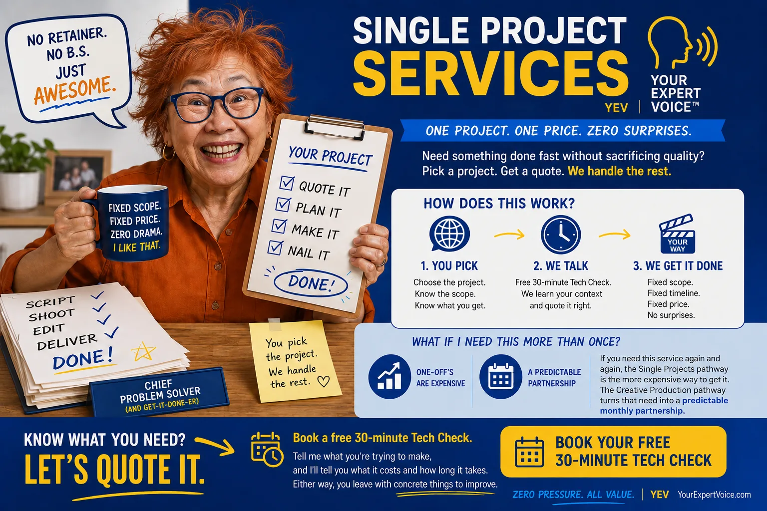 Single Project Services promotional graphic